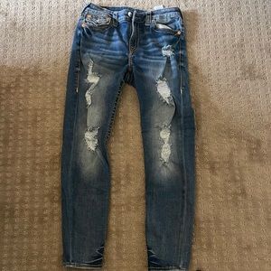 True religion jeans w the rip